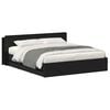 vidaXL Bedframe met opbergruimte en hoofdbord Zwart 180 x 200 cm