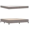 vidaXL Boxspringbed met matras Taupe 200 x 200 cm Stof