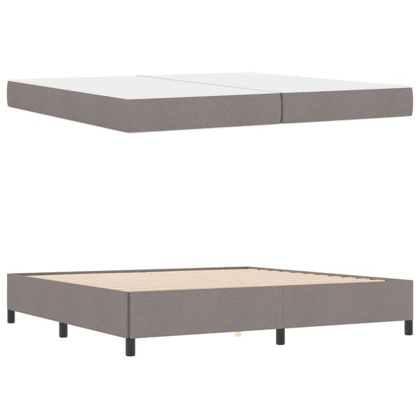 vidaXL Boxspringbed met matras Taupe 200 x 200 cm Stof