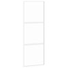 vidaXL Schuifdeur 76x205 cm gehard glas en aluminium wit
