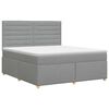vidaXL Boxspringbed met matras Lichtgrijs 140 x 190 cm Stof