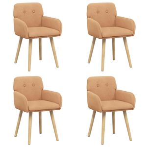 vidaXL Eettafelstoelen 4 st Boucl&eacute; Beige 59 x 57 x 85 cm
