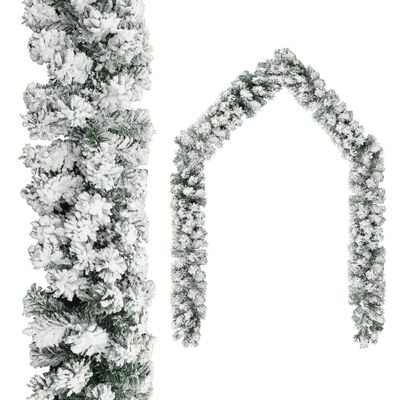 vidaXL Kerstslinger met LED's en kerstballen PVC 10 m groen