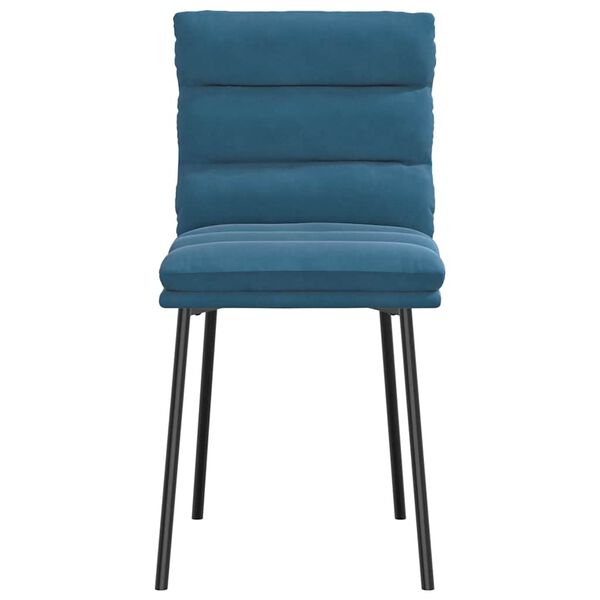 vidaXL Eetkamerstoelen 4 st fluweel blauw