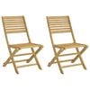 vidaXL Opklapbare stoelen, 2 stuks, 48,5 x 61,5 x 87 cm, massief acaciahout.