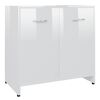 vidaXL Badkamerkast 60x33x61 cm bewerkt hout hoogglans wit