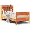 vidaXL Bed met boekenkast zonder matras grenenhout wasbruin 100x200 cm