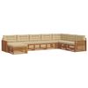 vidaXL Sofa-Sets 8 pcs Natuurlijk en Beige Massief Acaciahout