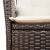 vidaXL 9-delige Tuinset met kussens poly rattan bruin