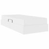 vidaXL Opslag bed met matras met matras met opslag 2 pcs Wit Leer