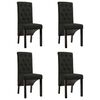 vidaXL Eetkamerstoelen 4 st stof zwart