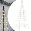 vidaXL LED-kerstboom aan vlaggenmast 200 LED's warm wit 180 cm