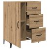 vidaXL Dressoir met lade Artisan Eiken 69,5 x 34 x 90 cm Bewerkt hout