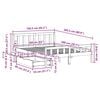 vidaXL Bedframe zonder matras massief grenenhout wasbruin 160x200 cm