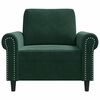 vidaXL Fauteuil 60 cm fluweel donkergroen