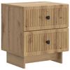 vidaXL Nachtkastje Artisanaal eiken 43 x 34,5 x 47,5 cm Bewerkt hout