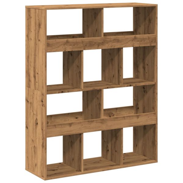 vidaXL Kamerscherm 100x33x125,5 cm bewerkt hout artisanaal eikenkleur