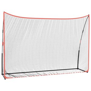 vidaXL Golftrainingsnet 305x91x213 cm polyester zwart en rood