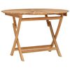 vidaXL Vouw Tuin Tafel Naturel &Oslash; 110 x 75 cm Massief Teakhout