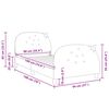 vidaXL Bedframe voor kinderen met hoofdbord Roze 90 x 190 cm Fluweel