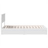 vidaXL Opslag bed met hoofdeinde met lade Wit 90 x 190 cm Bewerkt hout