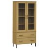 vidaXL Boekenkast met metalen poten OSLO 85x35x172,5 cm hout bruin