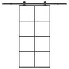 vidaXL Schuifdeur met beslag 102,5x205 cm ESG-glas en aluminium