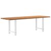 vidaXL Eettafel met natuurlijke rand 240x80x74 cm massief eikenhout