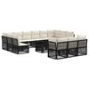 vidaXL Tuinbankenset 14 st Zwart poly rattan