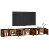vidaXL Tv-wandmeubels 3 st 100x34,5x40 cm gerookt eikenkleurig