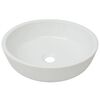 vidaXL Wastafel rond wit 42x12 cm keramiek