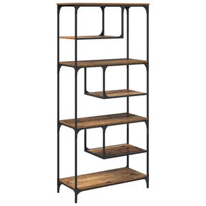 vidaXL Boekenkast Oud hout 81 x 36 x 176 cm Bewerkt hout