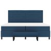 vidaXL Boxspringbed met matras met hoofdeinde Blauw 200 x 200 cm Stof