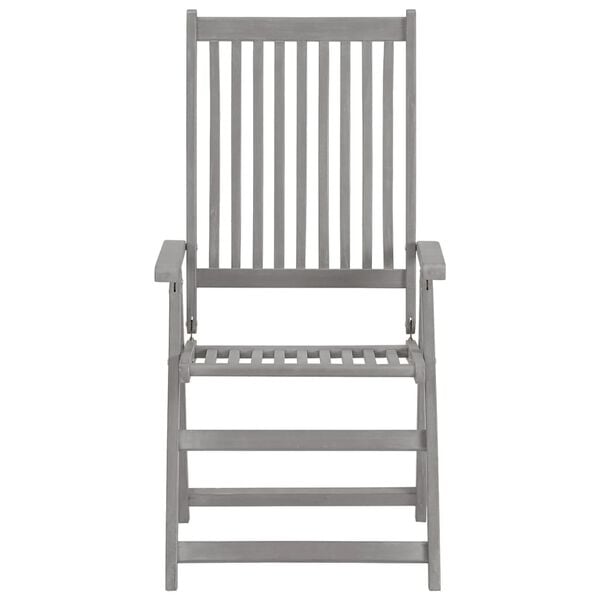 vidaXL Tuinstoelen 4 st verstelbaar met kussens massief acaciahout