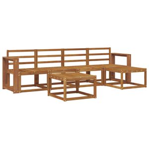 vidaXL Buiten bankenset 6 pcs Naturel