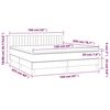 vidaXL Boxspring met matras en LED stof donkerbruin 160x200 cm