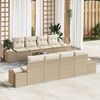 vidaXL Tuin Sofa Set met kussen 8 pcs Beige en Cr&egrave;me poly rattan