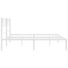 vidaXL Bedframe met hoofdbord metaal wit 193x203 cm