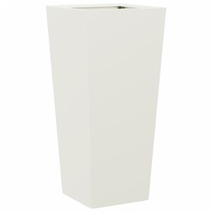 vidaXL Plantenbak 35x35x75 cm staal wit