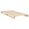 vidaXL Bedframe met hoofdbord massief grenenhout 100x200 cm