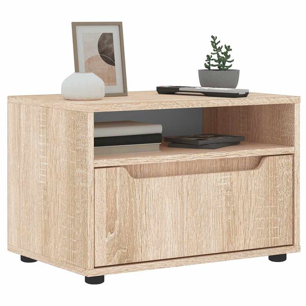 vidaXL Tv-meubel VISNES 60x40x38 cm bewerkt hout sonoma eikenkleurig
