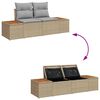 vidaXL Tuin Sofa Set met kussen 5 pcs Beige en Licht Grijs Poly Rattan