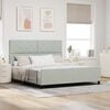 vidaXL Boxspringbed met hoofdeinde Lichtgrijs 180 x 200 cm Fluweel
