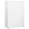 vidaXL Archiefkast 90x46x134 cm staal wit