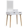 vidaXL Toilettafel Set FAUSKE 3 st Wit 76 x 50 x 143 cm