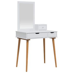vidaXL Toilettafel Set FAUSKE 3 st Wit 76 x 50 x 143 cm