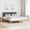 vidaXL Bedframe Bruin en donkergrijs 200 x 200 cm Massief grenenhout