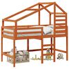 vidaXL Hoogslaper Waskleur Bruin 90 x 190 cm Massief grenenhout