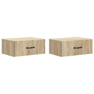 vidaXL Wandbeugel Bedkast 2 pcs Sonoma Eiken 49 x 34,5 x 20 cm
