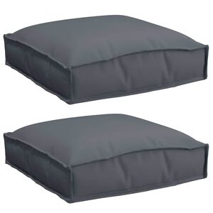 vidaXL Kussen 2 pcs Antraciet 40 x 40 x 8 cm Oxford Stof
